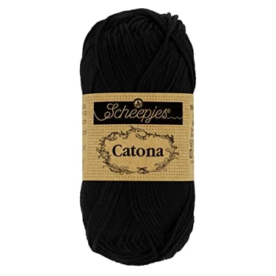 Afbeelding van Scheepjes Catona 10gr 110 Jet Black