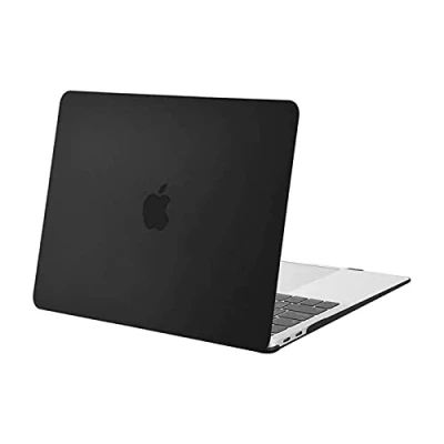 Afbeelding van MOSISO beschermhoes compatibel met MacBook Air 13 inch 2022 2021 2020 2019 2018 versie M1 A2337 A2179 A1932 Retina Display Touch ID, kunststof bescherming harde zwart