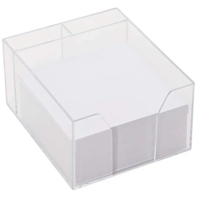 Image de Interdruk Kospapbkubm Memo 85 x 35 mm Feuilles Volantes Dans Un Bloc de Plastique Support, Blanc Version Anglaise