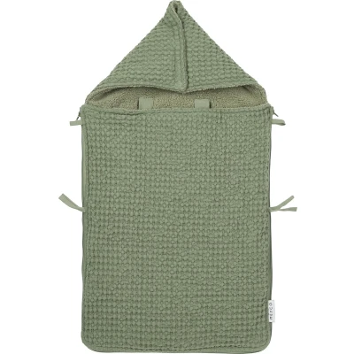 Afbeelding van Meyco Voetenzak Autostoel Wafel Olive Green