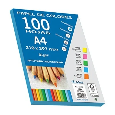 Afbeelding van Dohe 100 vellen donkerblauw papier om te knutselen en af drukken A4 80 g/m² Kantoorbenodigdheden