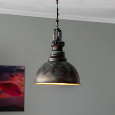 Afbeelding van Hanglamp Saglam 3710 1 lamp Ø31cm goud antiek