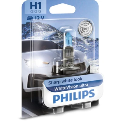Afbeelding van Philips H1 Halogeen lamp 12V P14.5s WhiteVision Ultra