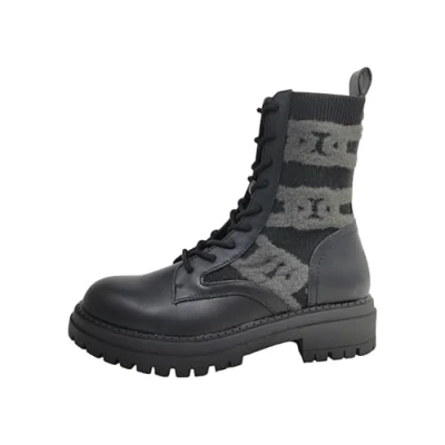 Afbeelding van La Strada Veterboot zwart met grijs dames maat 37