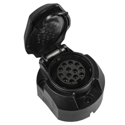 Afbeelding van AOHEWEI 13 polige waterdichte 12 V aanhangerstekker, kunststof trekhaak stekkeradapter voor vrachtwagen, camper, auto, caravan, slepen