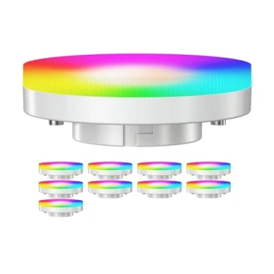 Afbeelding van ledscom.de 10 x GX53 RGB ledlampen, warm wit koud (2900 6100 K), 6,6 W, 670 lm, 107, Smart Home, WLAN, Alexa, mate