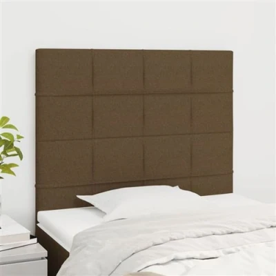 Afbeelding van vidaXL Hoofdborden 2 st 100x5x78/88 cm stof donkerbruin