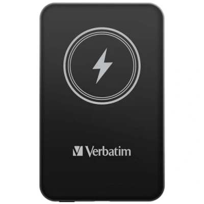 Image de Verbatim Charge &#039;n&#039; Go Banque d&#039;alimentation sans fil support magnétique Li pol 5000 mAh 20 Watt 2.4 A Apple Fast Charge, PD 3.0, QC 2.4A, USB BC 1.2 (24 pin C) noir