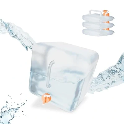 Afbeelding van Relaxdays opvouwbare jerrycan set van 4 plastic waterzak lege watertank met kraan 15 Liter