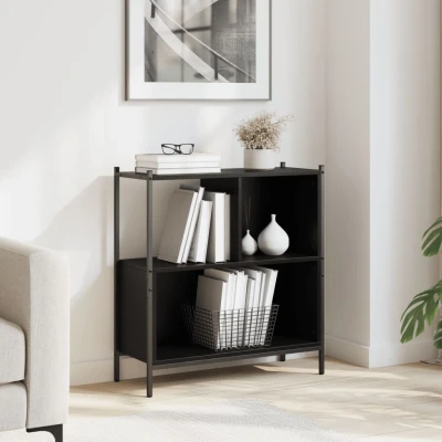 Afbeelding van Boekenkast 72x28x77,5 cm bewerkt hout zwart