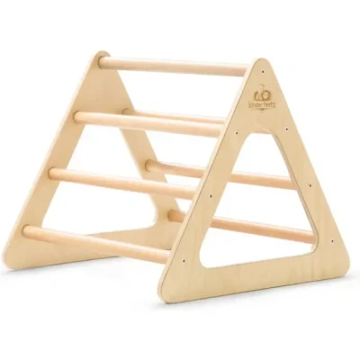 Afbeelding van Kinderfeets Houten Pikler Driehoek / Triangle Klimrek Klimdriehoek Small