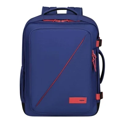 Image de American Tourister Take2Cabin sac de cabine easyJet 45 x 36 20 cm, 38 L, 0,70 kg, bagage à main, dos d&#039;avion M, sous siège, violet/rose (violet crépuscule/corail au coucher du soleil)