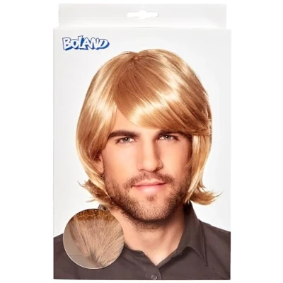 Afbeelding van Boland Pruik Spike Blond Steil Halflang Mannen 80&#039;s &amp; 90&#039;s Disco