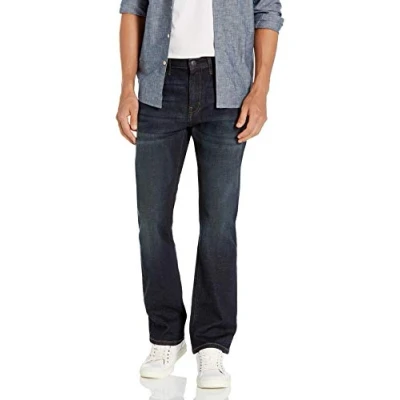 Image de Amazon Essentials Jean slim bootcut Men&#039;s, Bleu Foncé, 34W / 29L