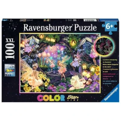 Image de Puzzle 100 pièces phosphorescentes Ravensburger Jardin des Fées