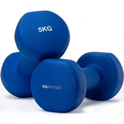 Afbeelding van Dumbbells set en A3 poster met oefeningsvoorbeelden paar neopreen coating, comfortabele grip, zweetbestendige anti roll technologie dumbbell