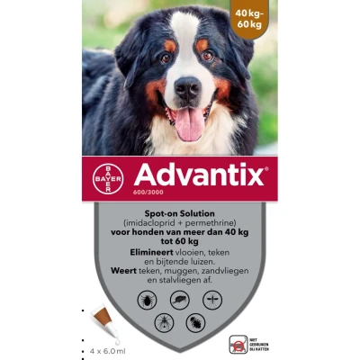 Afbeelding van ELANCO ADVANTIX SPOT ON 600/3000 40+ KG 4 PIP