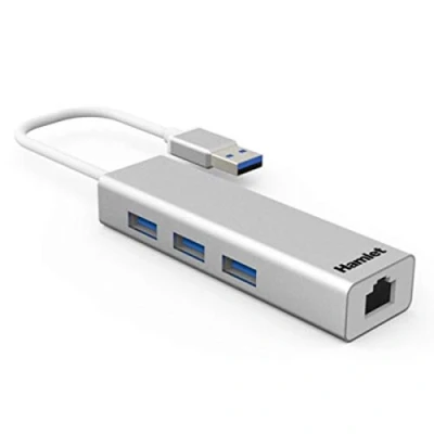 Afbeelding van Hamlet XHUB330LAN laptop dock &amp; poortreplicator USB 3.2 Gen 1 (3.1 1) Type A Zilver