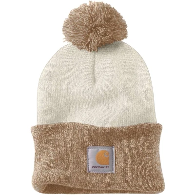 Afbeelding van Carhartt Knit Pom Cuffed Winter White Beanie