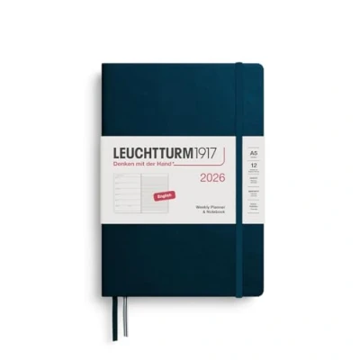 Afbeelding van Leuchtturm1917 Weekly Planner&amp;Notebook A5 12 maanden 2026 Hardcover Deep Sea