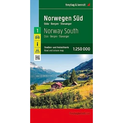 Afbeelding van Freytag &amp; Berndt Zuid Noorwegen Oslo Bergen Stavanger Vrijetijds En Wegenkaart Kleurloos Reisboeken Kaarten