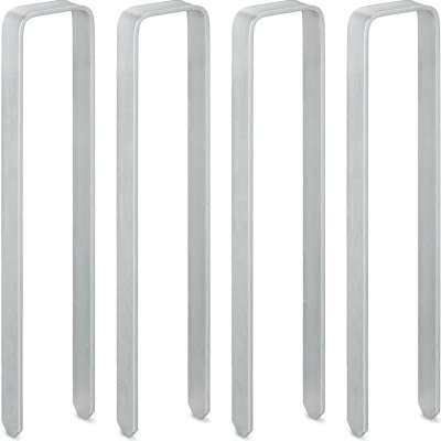 Afbeelding van Relaxdays grondpennen set van 4 grondankers 30 cm grondhaken u vormig stormharingen