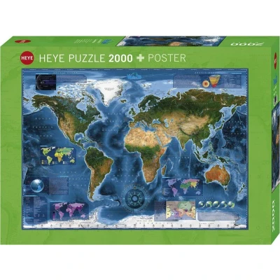 Afbeelding van Puzzel Satellite Map 2000 Heye 29797