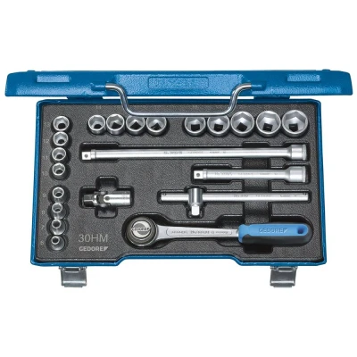 Afbeelding van GEDORE 30 HMU 3 dopsleutelset 3/8 22 dlg 6 kant mm 6238300