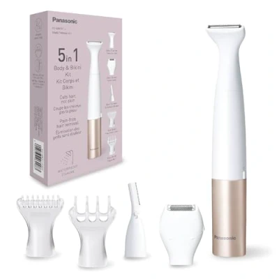 Image de Kit tondeuse et rasage 5 en 1 Panasonic ES WM31 P301 pour le corps Blanc Rose doré