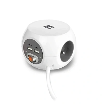 Image de Act Multiprise Usb a / c Blanc (ac2435)