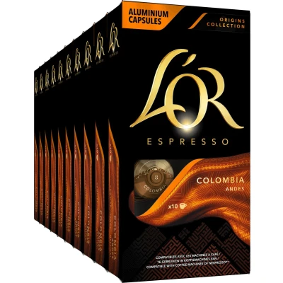 Afbeelding van L&#039;OR Espresso Origins Colombia Koffiecups Intensiteit 8/12 10 x capsules
