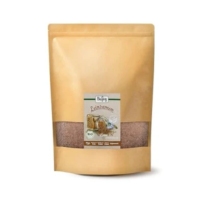 Afbeelding van Biojoy Biologische lijnzaad bruin &amp; volledig zaaigoed zonder additieven OGM (Linum usitatissimum) (2,5 kg)