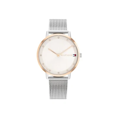 Afbeelding van Tommy Hilfiger Classic Horloge, Dames, Maat: One Size, silber roségold