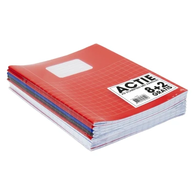 Afbeelding van Schrift Verhaak Basic A5 ruit 10mm 80blz assorti Omdoos a 10 stuk stuks