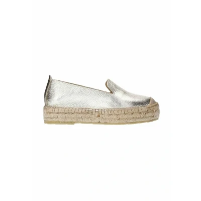 Afbeelding van Sacha Dames Gouden leren espadrilles Maat 36