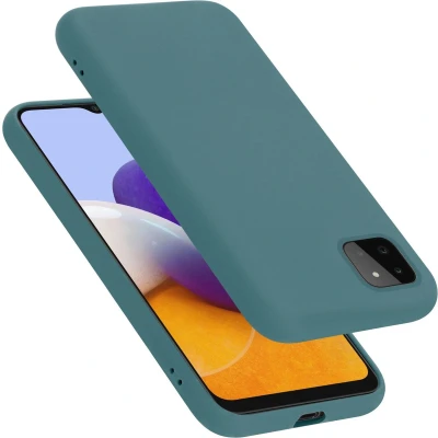Afbeelding van Cadorabo Hoesje geschikt voor Samsung Galaxy A22 5G in LIQUID GROEN Beschermhoes gemaakt van flexibel TPU silicone Case Cover
