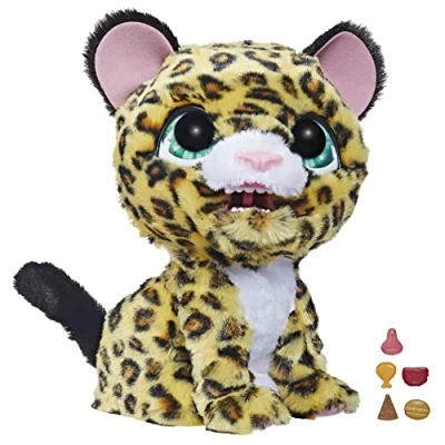 Afbeelding van Nerf furReal Lil&#039; Wilds, Lolly The Leopard, elektronisch animatronic pluche dier met meer dan 40 geluiden en reacties, vanaf 4 jaar