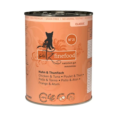 Afbeelding van 12x400g Kip &amp; Tonijn catz finefood Kattenvoer