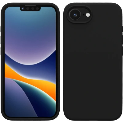 Afbeelding van kwmobile telefoonhoesje geschikt voor Apple iPhone SE 2025 / 4 4. Generation Hoesje met siliconen coating Smartphone case in zwart