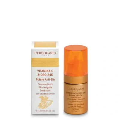 Afbeelding van L&#039;Erbolario Anti aging oogcrème met vitamine C en 24 karaats goud
