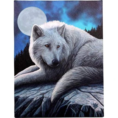Afbeelding van Guardian of The North Wolf motief van kunstenares Lisa Parker, canvasfoto, wanddecoratie