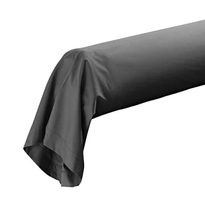 Afbeelding van douceur d&#039;intérieur, Kussensloop voor nekrol (85 x 185 cm) perkaline staal, 100% perkal katoen