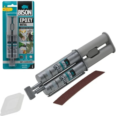 Afbeelding van Bison Epoxy Metaallijm 2 componenten lijm 24ml