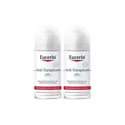 Afbeelding van Eucerin Anti transpirant, 48 uur, roll, 50 ml, 2 stuks