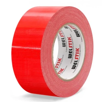 Afbeelding van WELSTIK Zelfklevende plakband van professionele kwaliteit, waterbestendig, gekleurde voor reparaties, doe het zelf, handwerk, binnen en buiten, 50 mm x 41 m, 7,5 dik, rood