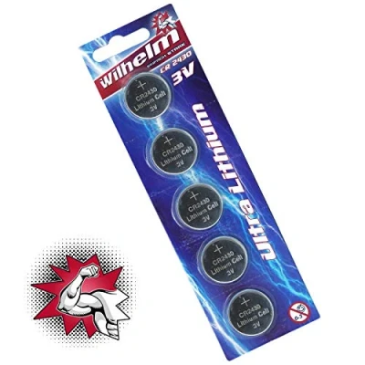 Afbeelding van Wilhelm 5 stuks CR2430 lithiumknoopcellen 3 V 270 mAh Ø 24,3 x mm DL 2430