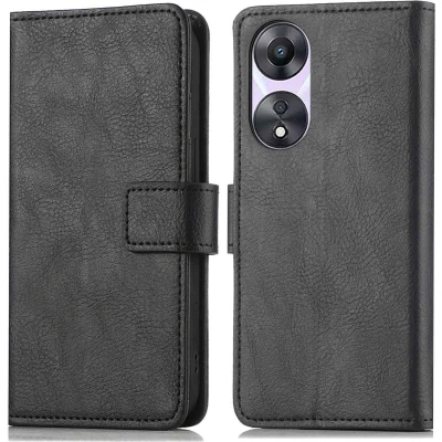 Afbeelding van iMoshion Hoesje Geschikt voor Oppo A58 Met Pasjeshouder Luxe Bookcase Zwart