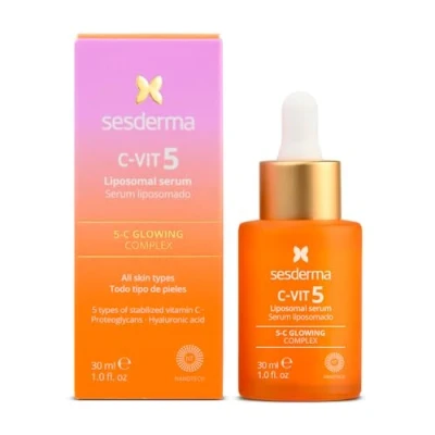Afbeelding van Sesderma C Vit Liposomaal serum 5 vitaminen voor gehydrateerde en stralende huid, antioxidant serum, eerste tekenen van veroudering, pigmentatie, professionele huidverzorging, 30 ml