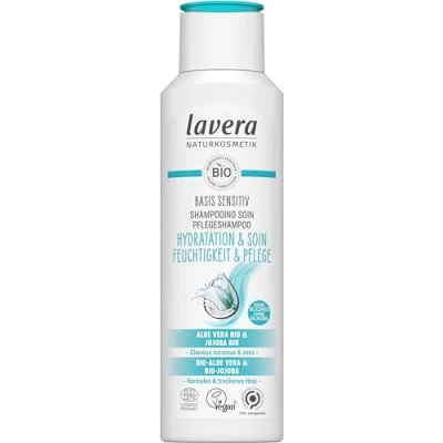 Image de lavera basis sensitiv Shampooing soin Hydratation &amp; sans silicone intense douceur vegan cosmétiques naturels 250 ml