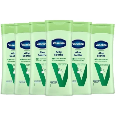 Afbeelding van Vaseline Intensive Care Aloe Soothe Bodylotion Voordeelverpakking 6x400ml